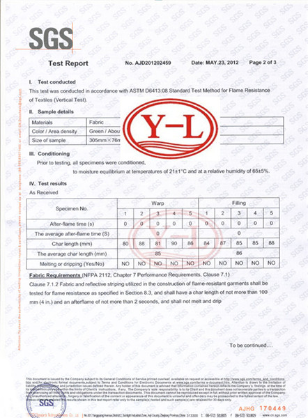 市紡織獲得NFPA2112標(biāo)準(zhǔn)認(rèn)證