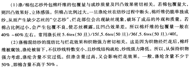 滌棉爛花織物設(shè)計與生產(chǎn)要點